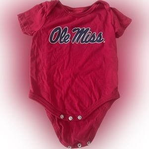 Ole Miss 3 to 6 Months Red Onesie